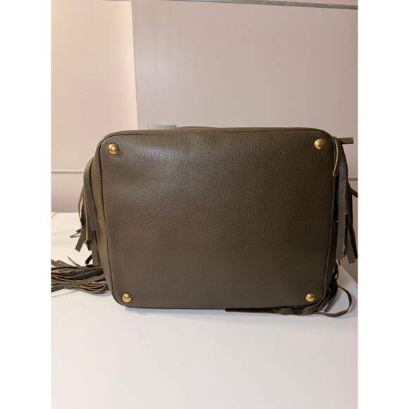Luxurious Prada Cuir Double Olive-Taupe Leather Tote - Picture 8 of 12